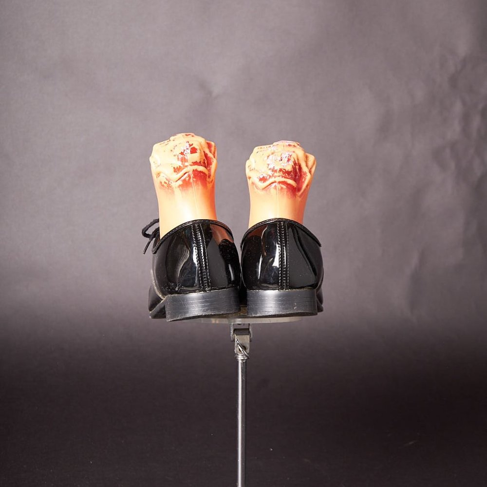 Vintage 1980s Shiny Dress Tuxedo Shoes
